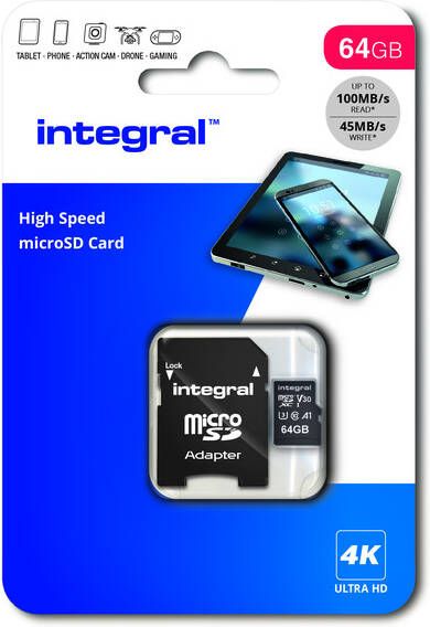 Integral Geheugenkaart microSDXC 64GB - Foto 1