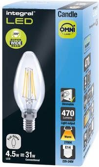 Integral Candle LED lamp E14 dimbaar 2.700 K 4 5 W 470 lumen
