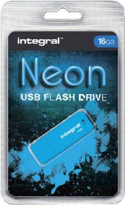 Integral Neon USB 2.0 stick 16 GB blauw