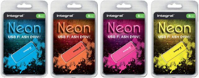 Integral Neon USB 2.0 stick 16 GB geel - Foto 3