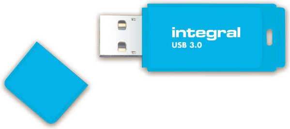Integral USB stick 3.0 128GB neon blauw - Foto 2