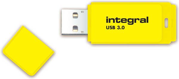 Integral Neon USB 3.0 stick 64 GB geel - Foto 3