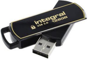 Quantore USB-stick Integral 3.0 Secure 360 128GB zwart