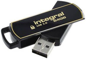 Integral USB-stick 3.0 Secure 360 64GB zwart