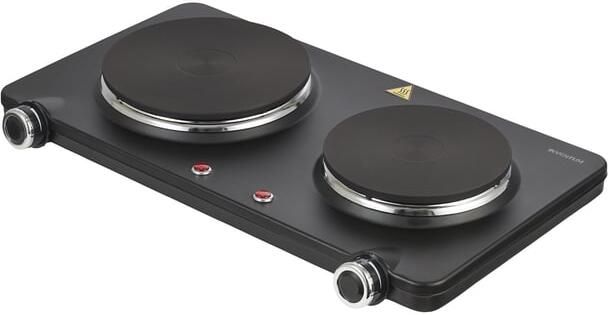 Inventum Kookplaat elektrisch 2 zones zwart