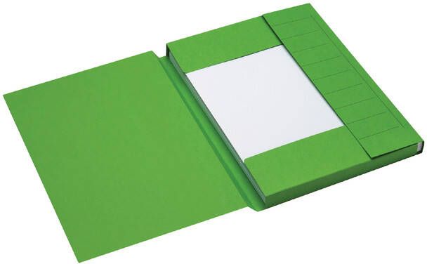 Jalema Dossiermap Secolor A4 3 kleppen 225gr groen