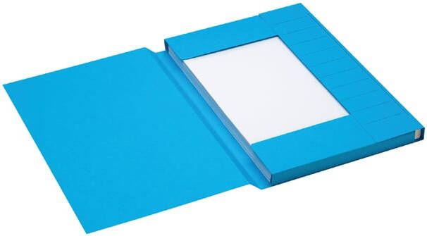 Jalema Dossiermap Secolor folio 3 kleppen 225gr blauw