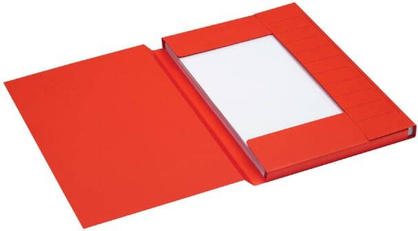 Jalema Dossiermap Secolor folio 3 kleppen 225gr rood