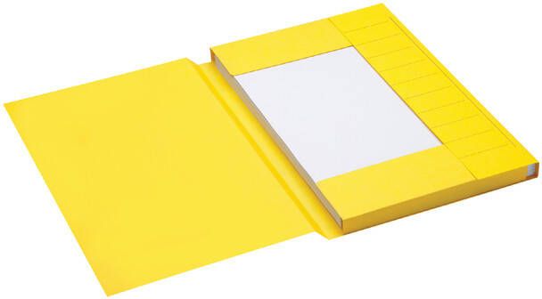 Jalema Dossiermap Secolor folio 3 kleppen 225gr geel