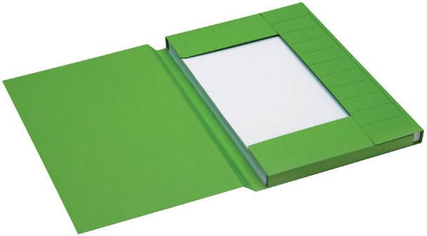 Jalema Dossiermap Secolor folio 3 kleppen 225gr groen