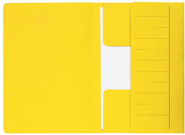 Djois Dossiermap Secolor Mammoet folio 3 kleppen 250gr recycled geel 50 stuks