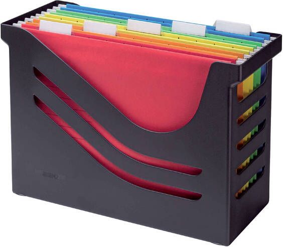 Jalema Re-solution hangmappenbox met 5 hangmappen zwart