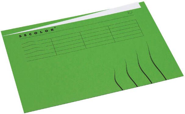Jalema Vouwmap Secolor met tabrand A4 100% gerecycled karton 250gr Groen