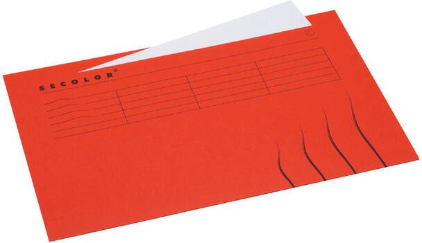 Jalema Vouwmap Secolor met tabrand Folio 100% gerecycled karton 250gr rood