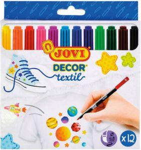 JOVI Textielstiften set à 12 kleuren