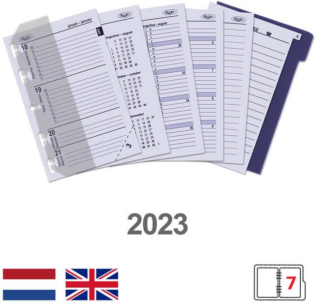 Kalpa Agendavulling 2023 Mini jaardoos 7dagen 2pagina's