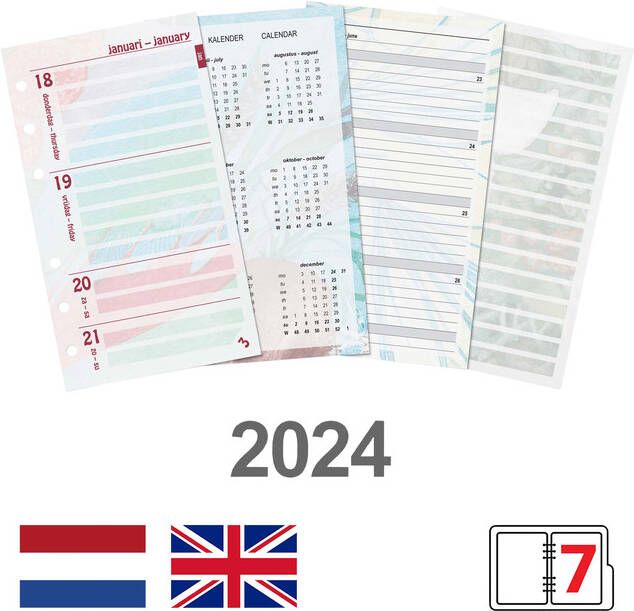 Kalpa Agendavulling 2022 Personal Standaard bloemen 7dag 2pag