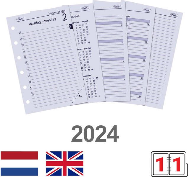 Kalpa Agendavulling 2025 Pocket 1dag 1pagina