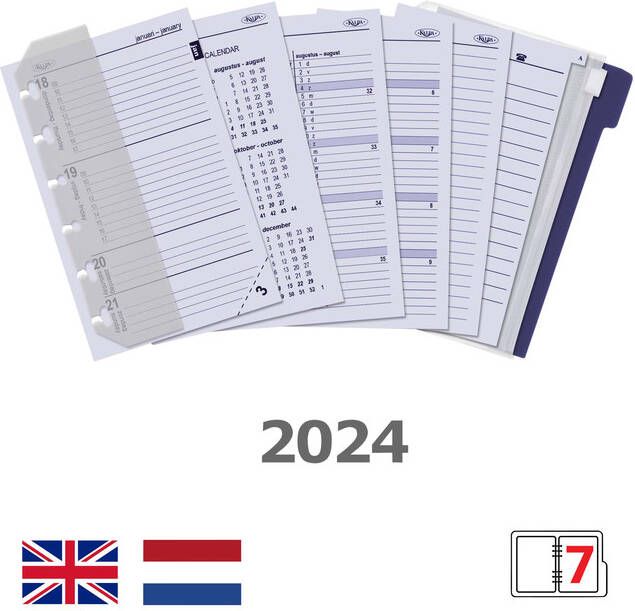 Kalpa Agendavulling 2022 Pocket Junior jaardoos 7dag 2pagina's