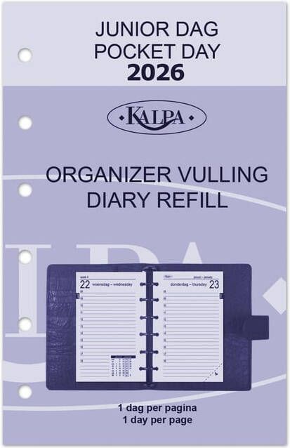 Kalpa Agendavulling 2022 Pocket Junior 1dag 1pagina