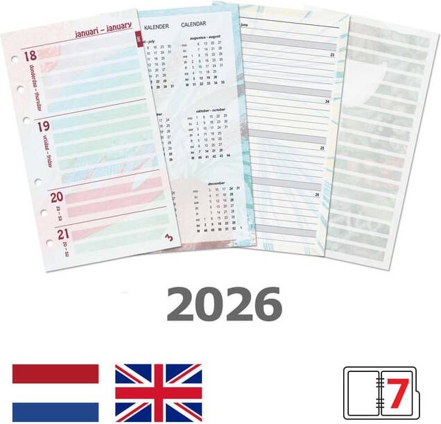 Kalpa Agendavulling 2022 Personal Standaard bloemen 7dag 2pag
