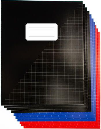 Merkloos Set van 10x stuks A5 ruitjes wiskunde schriften 10 mm Schriften
