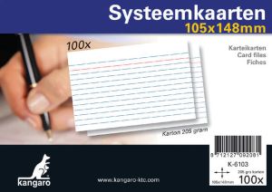 Kangaro Systeemkaarten A6 105x148mm 100 stuks