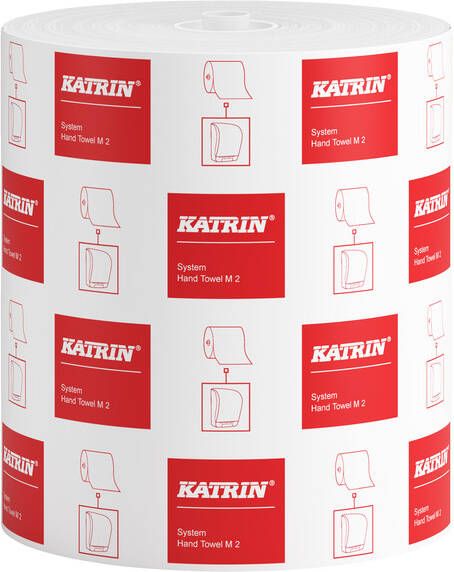 KATRIN papieren handdoeken 2-laags 160 m pak van 6 rollen
