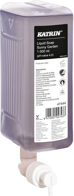 KATRIN vloeibare zeep 47444 Sunny Garden flacon van 1000 ml