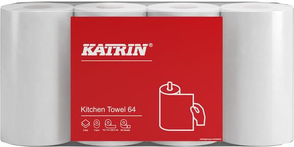 Katrin Keukenrol 2-laags 64 vel wit 87075