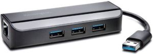 Kensington Kabel Ethernet adapter met Hub USB 3.0