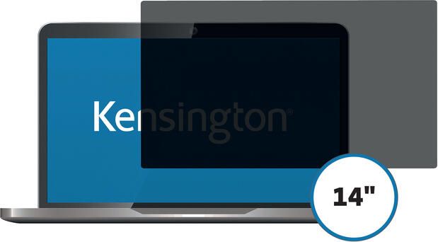 Kensington privacy filter dubbelzijdig verwijderbaar voor laptops van 14 inch 16 9