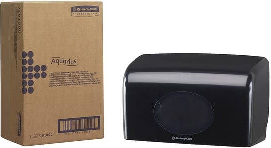 Kimberly Clark Toiletpapierdispenser Aquarius duo voor kleine rollen zwart 7191