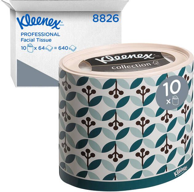 Kleenex Facial tissues 3-laags ovaal 10x64stuks wit 8826