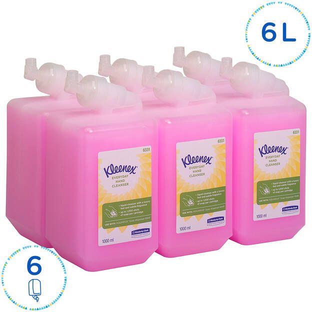 Kleenex Handzeep dagelijk gebruik roze 1 liter 6331