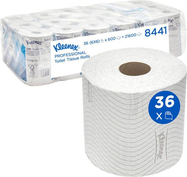 Kleenex Toiletpapier 2-laags 600vel wit 8441