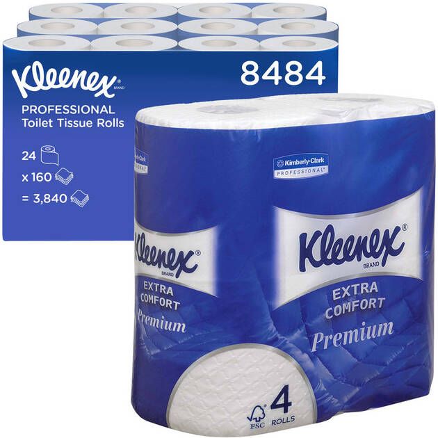 Kleenex Toiletpapier 4-laags 160vel wit 8484