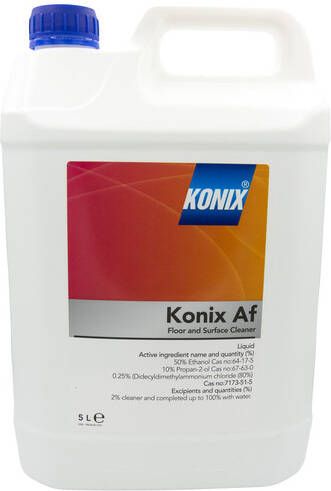Konix Reinigingsspray vloer en oppervlakte 5000ml 60% alcohol