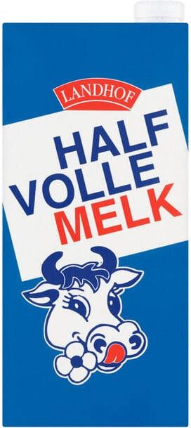 Landhof Melk halfvol houdbaar pak 1 liter