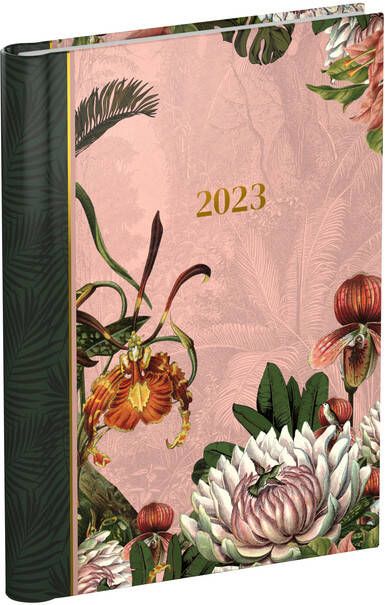 Lannoo Agenda 2023 120x160 wire-o Botanic 7dagen 2pagina's pink