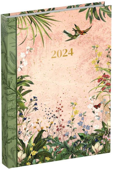 Lannoo Agenda 2024 pocket Botanic 7dagen 2pagina's 90x130 roze