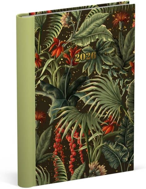 Lannoo Agenda 2026 120x160 Botanic 7dagen 2pagina's zwart groen