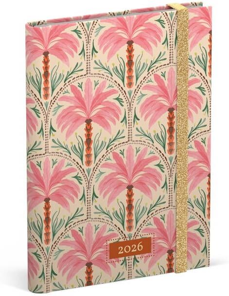 Lannoo Agenda 2026 120x160 Exotic palms 7dagen 2pagina's roze