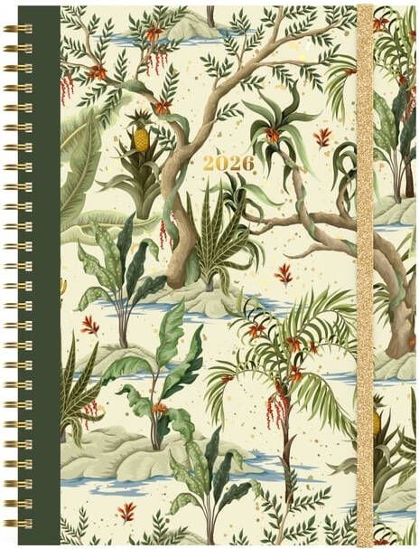 Lannoo Agenda 2026 bureau 170x230 Botanic 7dagen 2pagina's wit groen