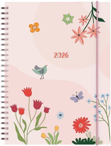 Lannoo Agenda 2026 bureau 170x230 Fragile 7dagen 2pagina's roze