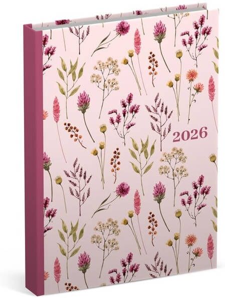Lannoo Agenda 2026 pocket Flowers Bouquet 7dagen 2pagina's roze