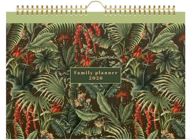 Lannoo Familiekalender 2026 310x220 Botanic 7dagen 1pagina wit groen
