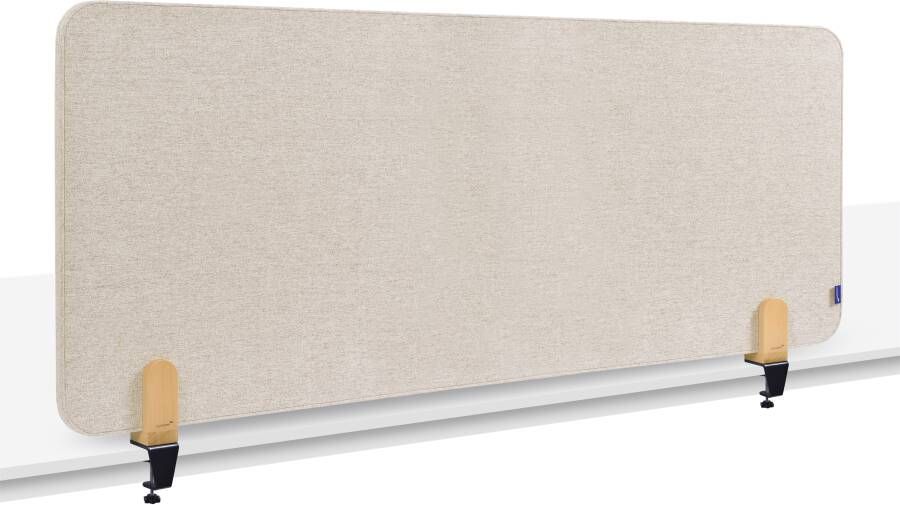 Legamaster ELEMENTS akoestisch bureauscherm 60x160cm soft beige (klem)