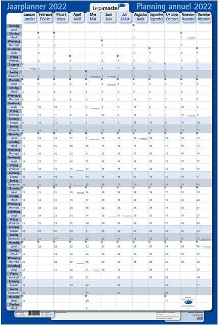 Legamaster Jaarplanner 2023 60x90cm verticaal gelamineerd