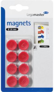 Legamaster Magneet 20mm 250gr rood 8stuks